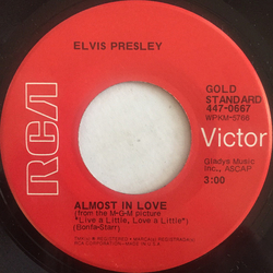 Elvis Presley Almost In Love / A Little Less Conversation Vinyl 7" USED