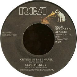 Elvis Presley / The Jordanaires Crying In The Chapel Vinyl 7" USED