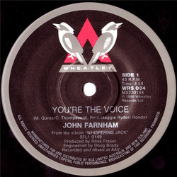 John Farnham You're The Voice Vinyl 7" USED