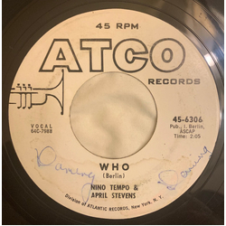Nino Tempo & April Stevens Who / I Surrender Dear Vinyl 7" USED