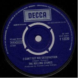 The Rolling Stones (I Can't Get No) Satisfaction Vinyl 7" USED