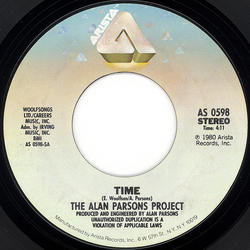 The Alan Parsons Project Time Vinyl 7" USED