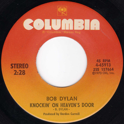 Bob Dylan Knockin' On Heaven's Door Vinyl 7" USED