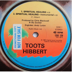 Toots Hibbert Spiritual Healing Vinyl 12" USED