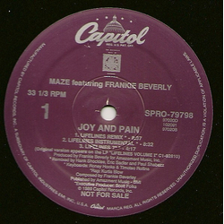 Maze Featuring Frankie Beverly Joy And Pain Vinyl 12" USED