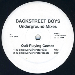 Backstreet Boys Quit Playing Games (Underground Mixes) Vinyl 12" USED