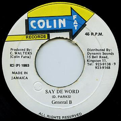 General B Say De Word Vinyl 7" USED