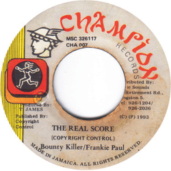 Bounty Killer / Frankie Paul The Real Score Vinyl 7" USED