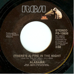 Alabama (There's A) Fire In The Night Vinyl 7" USED