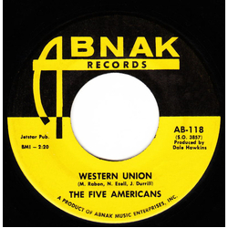 The Five Americans Western Union / Now That It's Over Vinyl 7" USED
