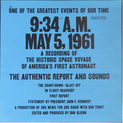 No Artist 9:34 A.M., E.S.T. May 5, 1961 A Recording Of The Historic Space Voyage Of America's First Astronaut Vinyl LP USED