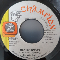 Frankie Paul Heaven Knows Vinyl 7" USED