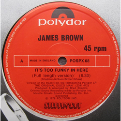 James Brown It's Too Funky In Here Vinyl 12" USED