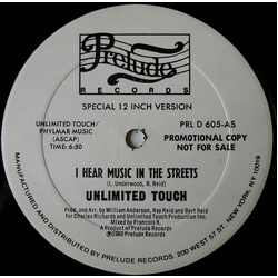 Unlimited Touch I Hear Music In The Streets Vinyl 12" USED