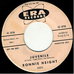 Ronnie Height Mr. Blues, I Presume / Juvenile USED VINYL 7INCH 45 RPM PROMO MONO