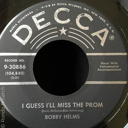 Bobby Helms I Guess I'll Miss The Prom / Soon It Can Be Told USED VINYL 7INCH 45 RPM SINGLE