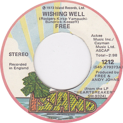 Free Wishing Well / Let Me Show You Vinyl 7" USED