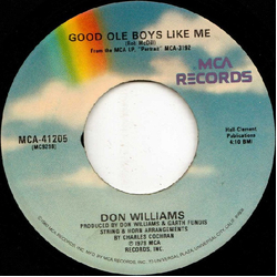 Don Williams (2) Good Ole Boys Like Me Vinyl 7" USED