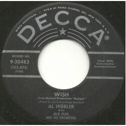 Al Hibbler / Jack Pleis And His Orchestra / Al Hibbler / The Ray Charles Singers Wish / The Crying Wind (And I) USED VINYL 7INCH 45 RPM SINGLE