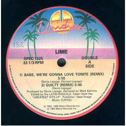 Lime (2) / Vicki Sue Robinson Babe, We're Gonna Love Tonite (Remix) / Guilty / Turn The Beat Around Vinyl 12" USED