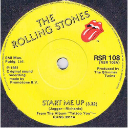 The Rolling Stones Start Me Up Vinyl 7" USED