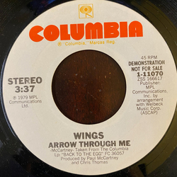 Paul McCartney & Wings Arrow Through Me Vinyl 7" USED
