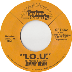 Jimmy Dean I.O.U. / Let's Pick Up The Pieces (And Start Over Again) Vinyl 7" USED