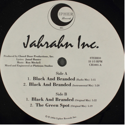 Jahrahn Inc. Black And Branded Vinyl 12" USED