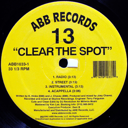13 (2) Clear The Spot / Get It Started Vinyl 12" USED