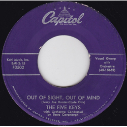 The Five Keys Out Of Sight, Out Of Mind / That's Right Vinyl 7" USED