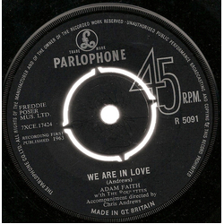 Adam Faith / The Roulettes We Are In Love Vinyl 7" USED