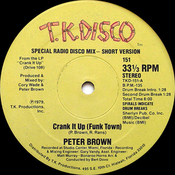 Peter Brown (2) Crank It Up (Funk Town) Vinyl 12" USED