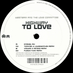 WestBam / The Love Committee Highway To Love Vinyl 12" USED