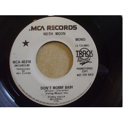 Keith Moon Don't Worry Baby Vinyl 7" USED