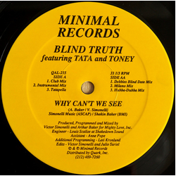 Blind Truth / Tata Vega / Toney Lee Why Can't We See Vinyl 12" USED