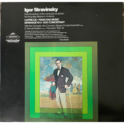 Igor Stravinsky / Walther Straram Concerts Orchestra / Ernest Ansermet / Samuel Dushkin Stravinsky Joue Stravinsky - Capriccio For Piano & Orchestra -