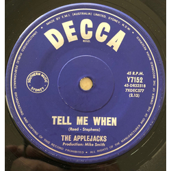 The Applejacks Tell Me When Vinyl 7" USED