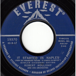 Robert Holliday And His Orchestra It Started In Naples USED VINYL 7INCH 45 RPM SINGLE