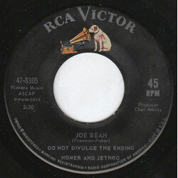 Homer And Jethro Joe Bean USED VINYL 7INCH 45 RPM SINGLE