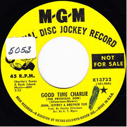 John, Jeffrey & Brother Tom Good Time Charlie (The Prodigal Son) Vinyl 7" USED