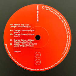 Alex Kassian / Spooky / Placid Angles Orange Coloured Liquid Vinyl 12" USED
