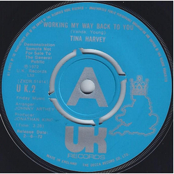 Tina Harvey Working My Way Back To You Vinyl 7" USED