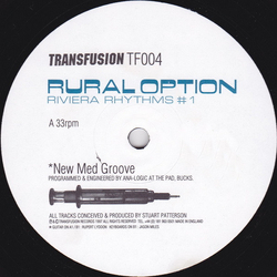 Rural Option Riviera Rhythms 1 Vinyl 12" USED