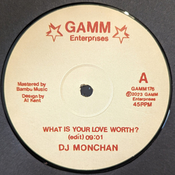 DJ Monchan What Is Your Love Worth? Vinyl 12" USED