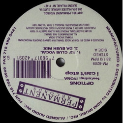 Options / Iyona I Can't Stop USED VINYL 12INCH 33 S RPM