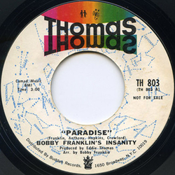 Bobby Franklin's Insanity Paradise Vinyl 7" USED