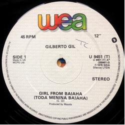 Gilberto Gil Girl From Baiaha (Toda Menina Baiaha) Vinyl 12" USED