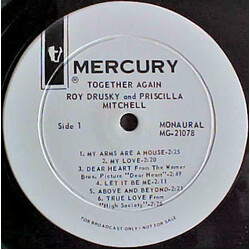 Roy Drusky / Priscilla Mitchell Together Again Vinyl LP USED