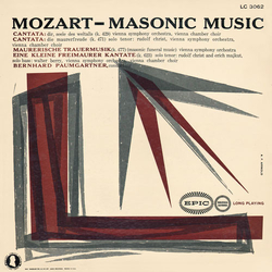Wolfgang Amadeus Mozart / Bernhard Paumgartner / Wiener Symphoniker / Wiener Kammerchor Masonic Music Vinyl LP USED