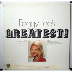 Peggy Lee Peggy Lee's Greatest! Vinyl LP USED